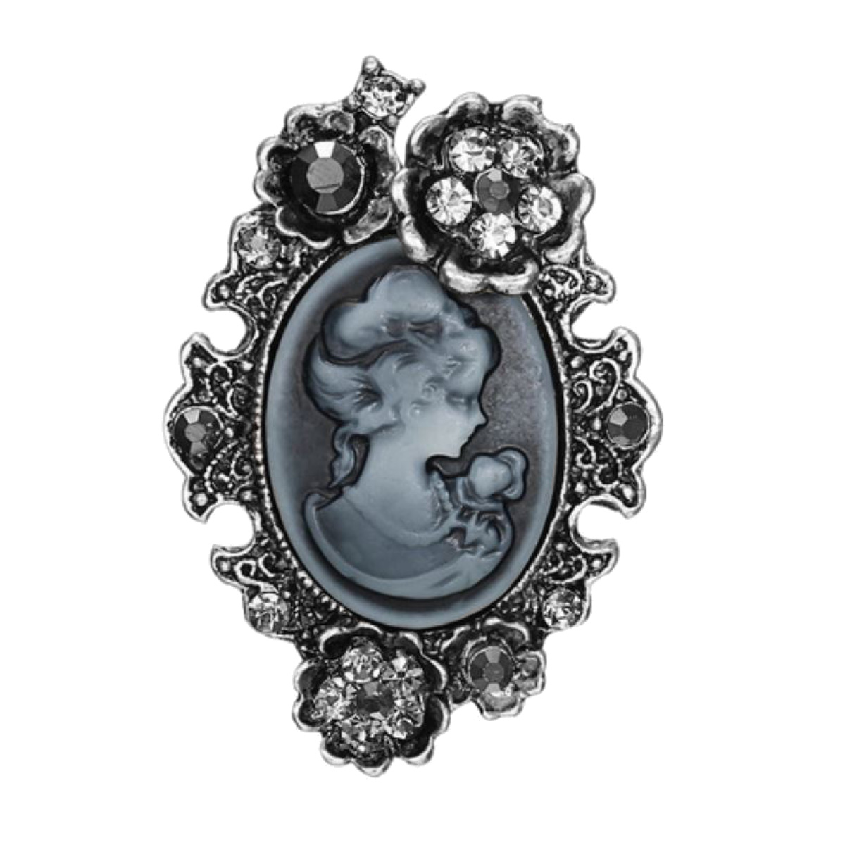 ブローチ カメオ 浮き彫り アンティーク調 クラシカル おしゃれ きれい