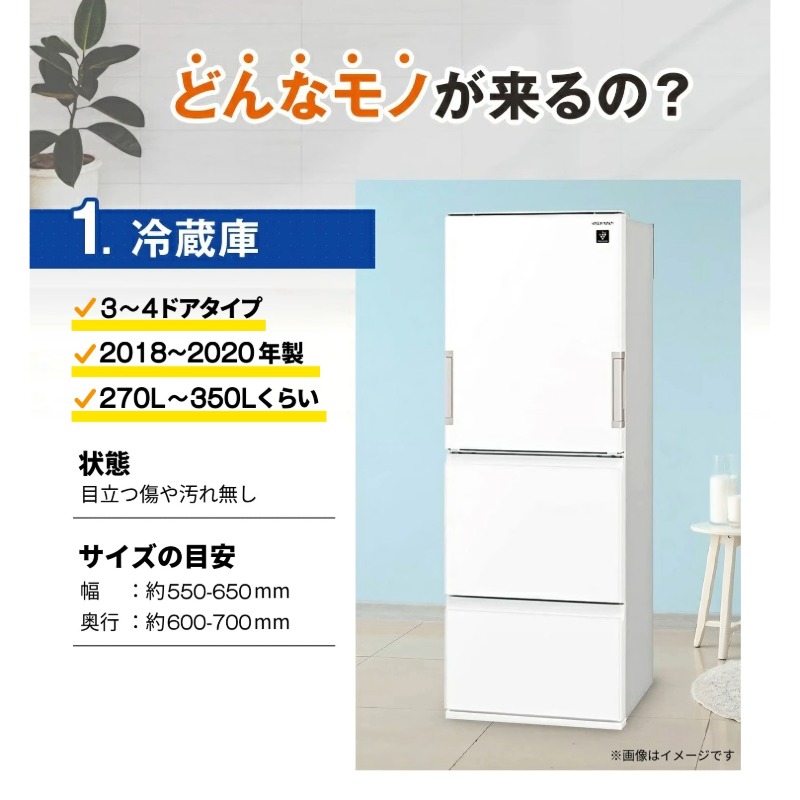 中古 家電セット ファミリーやカップル向け 大きい冷蔵庫 洗濯機