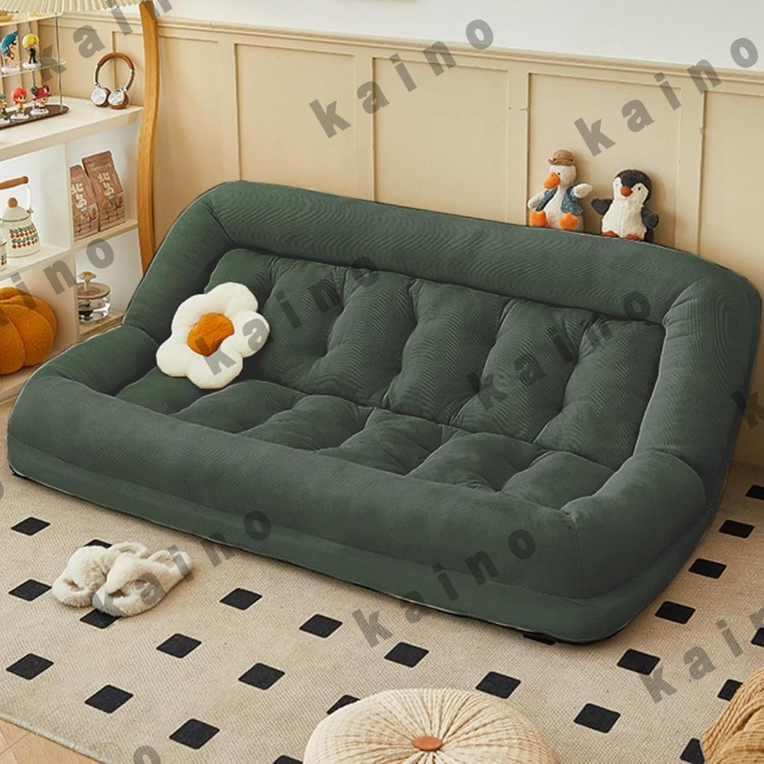 ソファーベッド 二人用 折畳み 6段階調節 可愛い マルチに使える