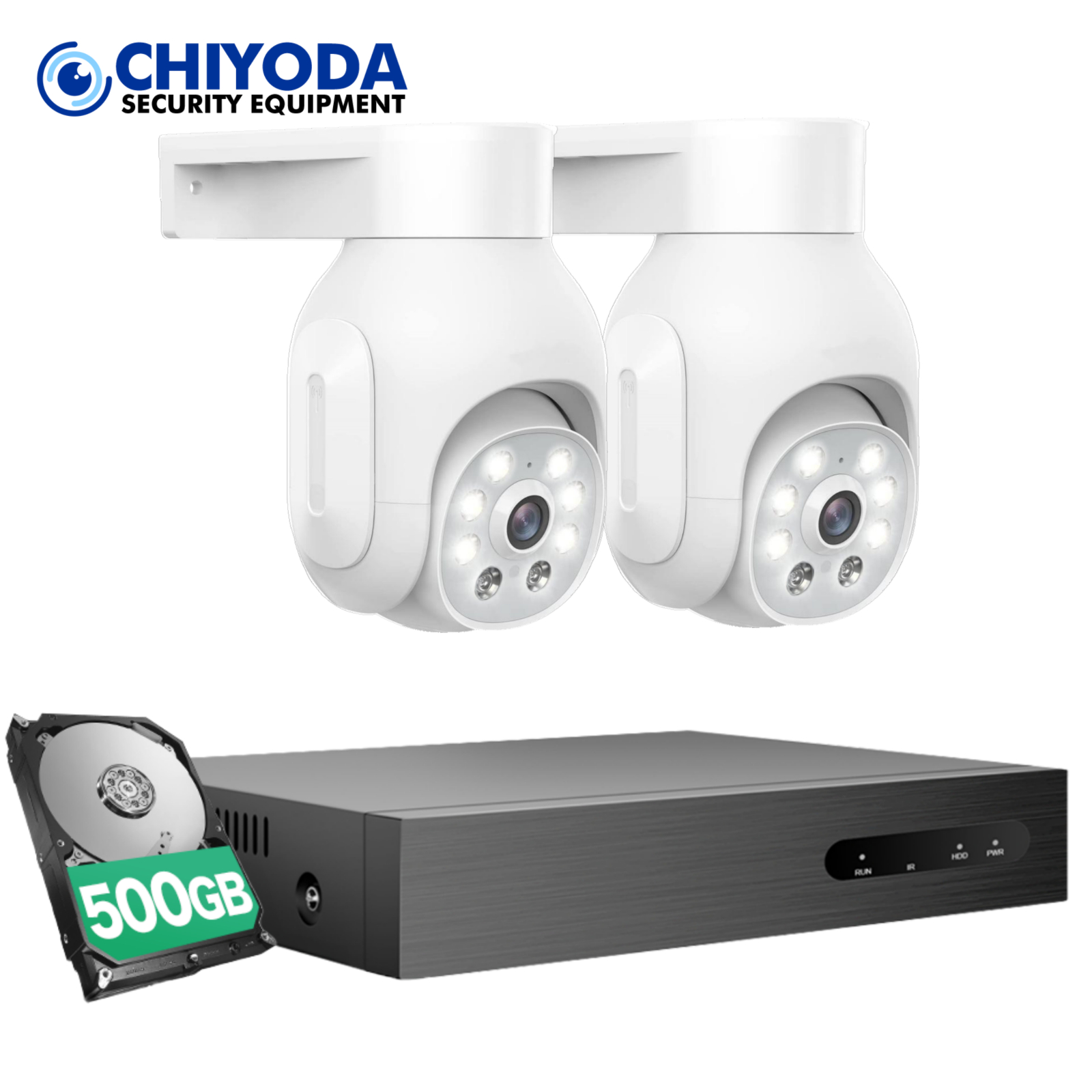 アキバガジェット 防犯カメラ poe給電 屋外 PTZ 2台セット 家庭用 監視