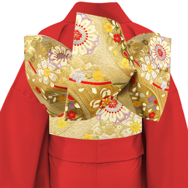 20%OFFセール 廣部商事 振袖用 袋帯 金 ゴールド 仕立て上がり 斜め