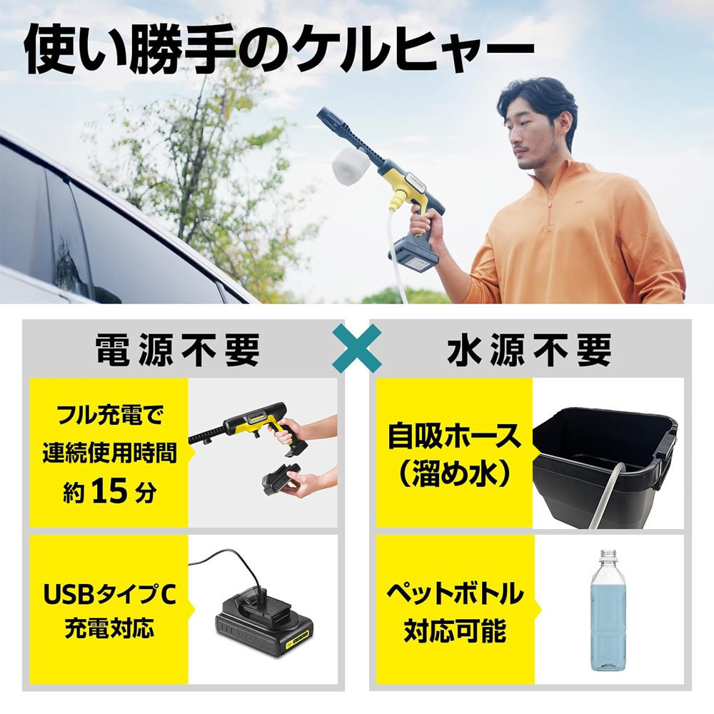 ケルヒャー（KARCHER） モバイル高圧洗浄機 OC 5 ハンディ +