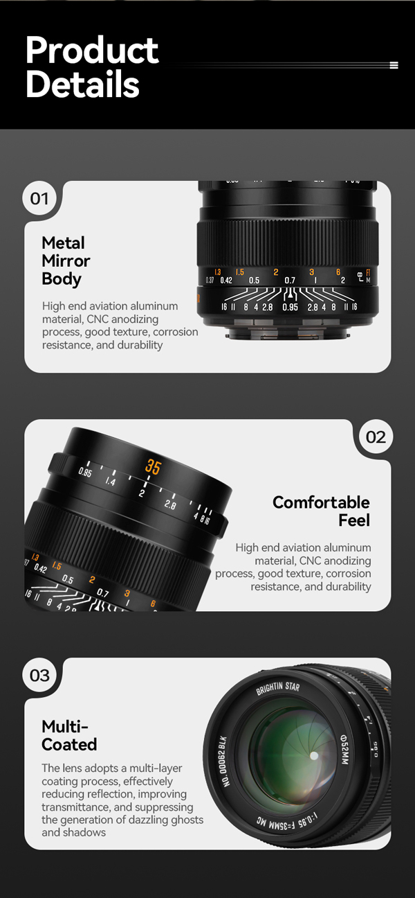 即配 (KT) Brightin Star 35mm F0.95 フジXマウント 交換レンズ ブライ