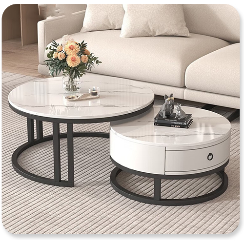 10%OFF期間限定☆レビュー特典・ネストテーブル セラミック ロー