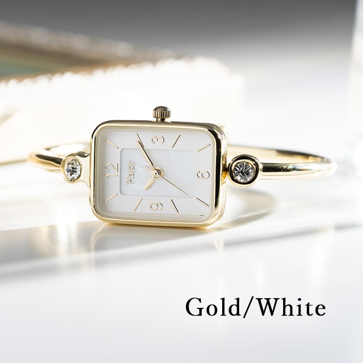 腕時計 レディース バングルウォッチ ニッケルフリー スクエア 金属