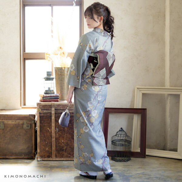 KIMONOMACHI 京袋帯 単品 数量限定 オリジナル「焦茶色 スクエアレース