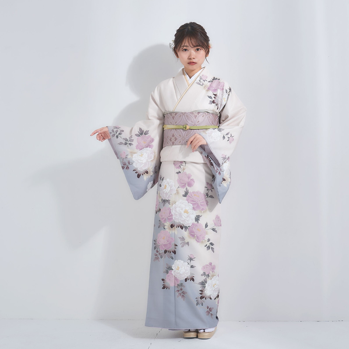 NISHIORI お仕立て上がり 訪問着 2点セット 袋帯がセット 白 ホワイト