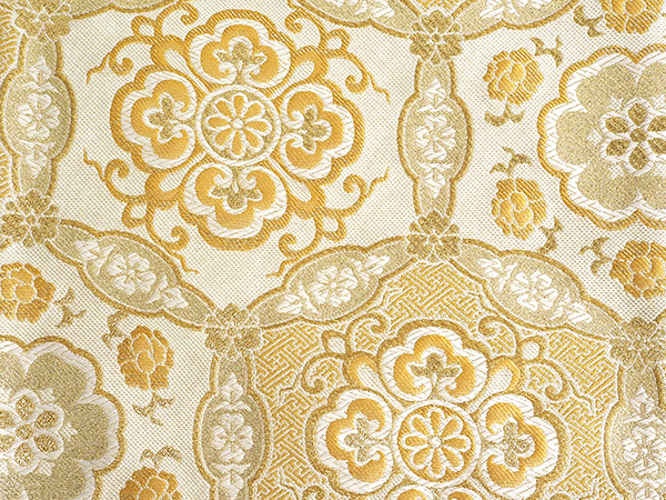 袋帯 正絹 六通柄 未使用 仕立て付き フォーマル 六通 西陣織 ゴールド