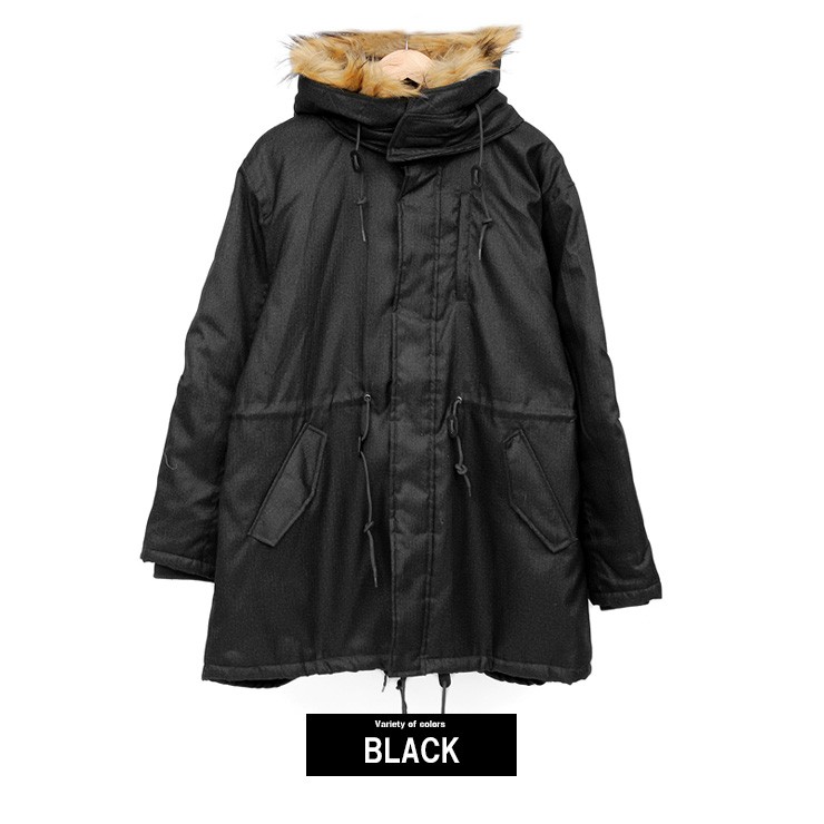 モッズコート メンズ 大きいサイズ ミリタリー フード 脱着 中綿