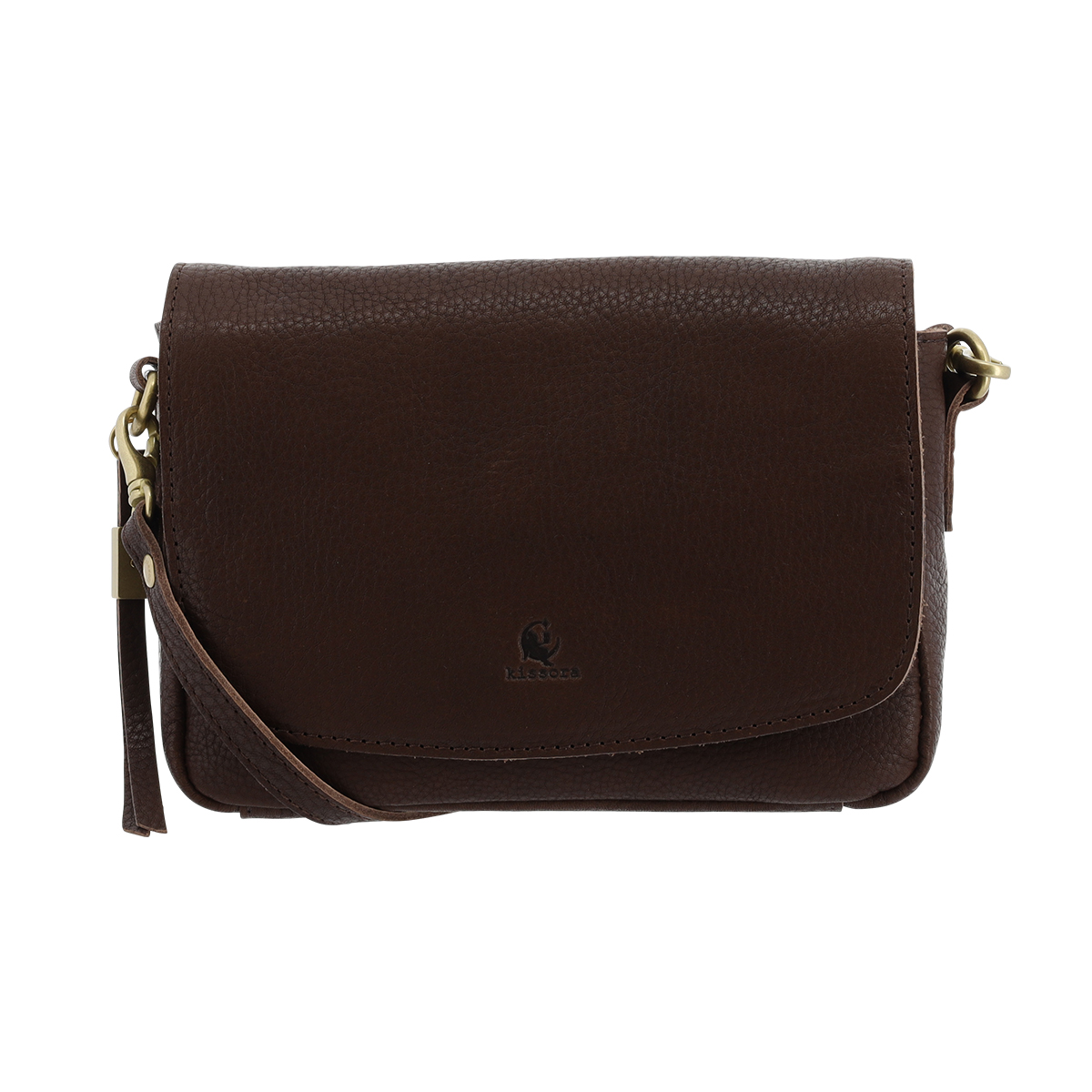 kissora（キソラ） ショルダーバッグ かぶせ 小さめ ミニ 本革 レザー