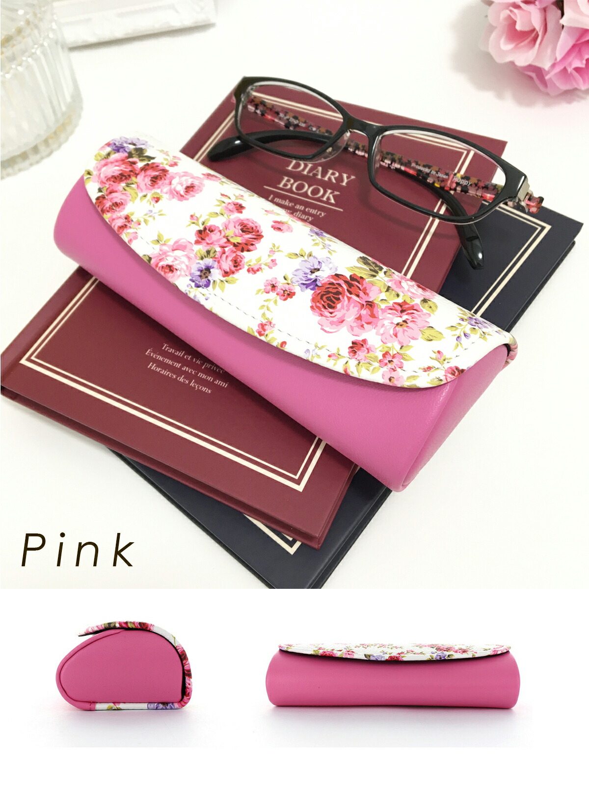 銀座和光】メガネケース ローズ 銀座和光】メガネケース ローズ 銀座