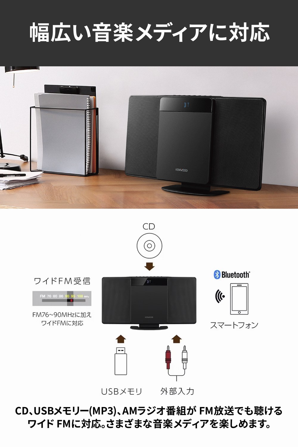 ケンウッド KENWOOD コンパクトHiFiシステム CDコンポ LCA-10