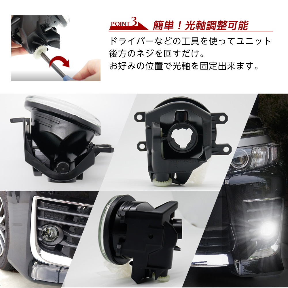 信玄 プリウス 50系 トヨタ フォグユニット 交換用 ガラスレンズ 光軸