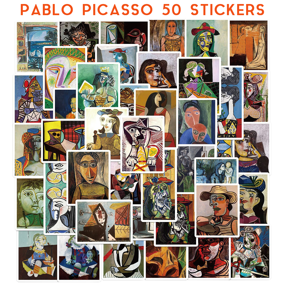 ART アート ステッカー 50枚セット PVC 防水 シール 芸術 絵画 美術館