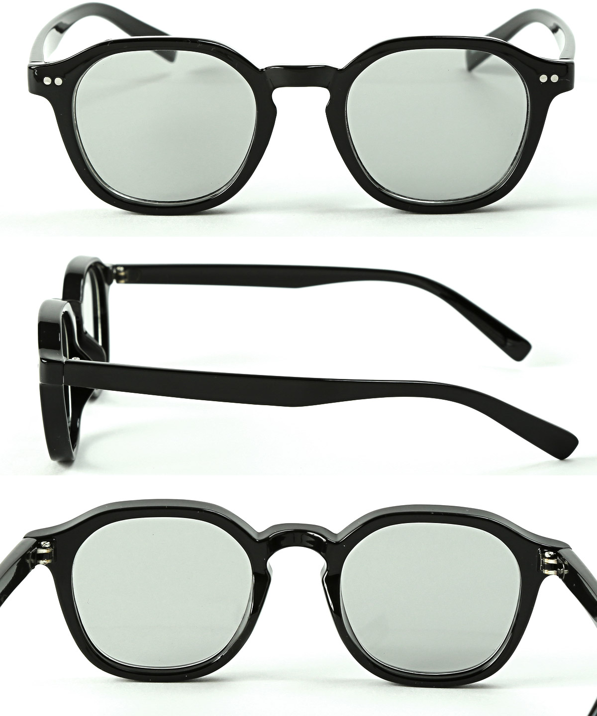 サングラス メンズ 伊達メガネ 六角形 ヘキサゴン Vカット 紫外線対策