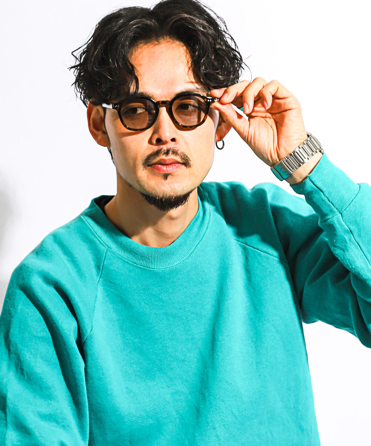 サングラス メンズ 伊達メガネ 六角形 ヘキサゴン Vカット 紫外線対策