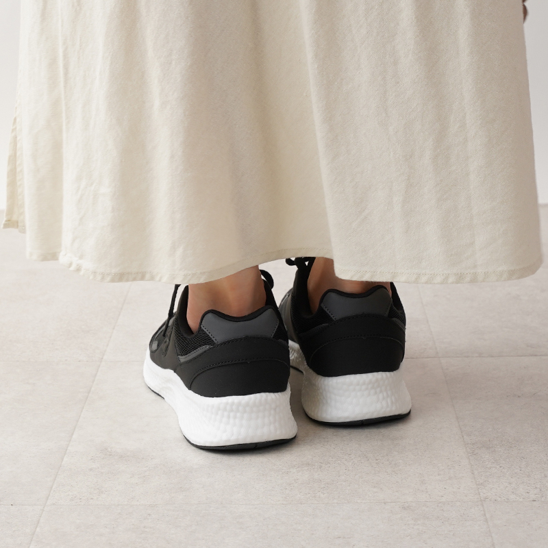 スニーカー レディース 4.5cmヒール 新作 かわいい 可愛い ブラック