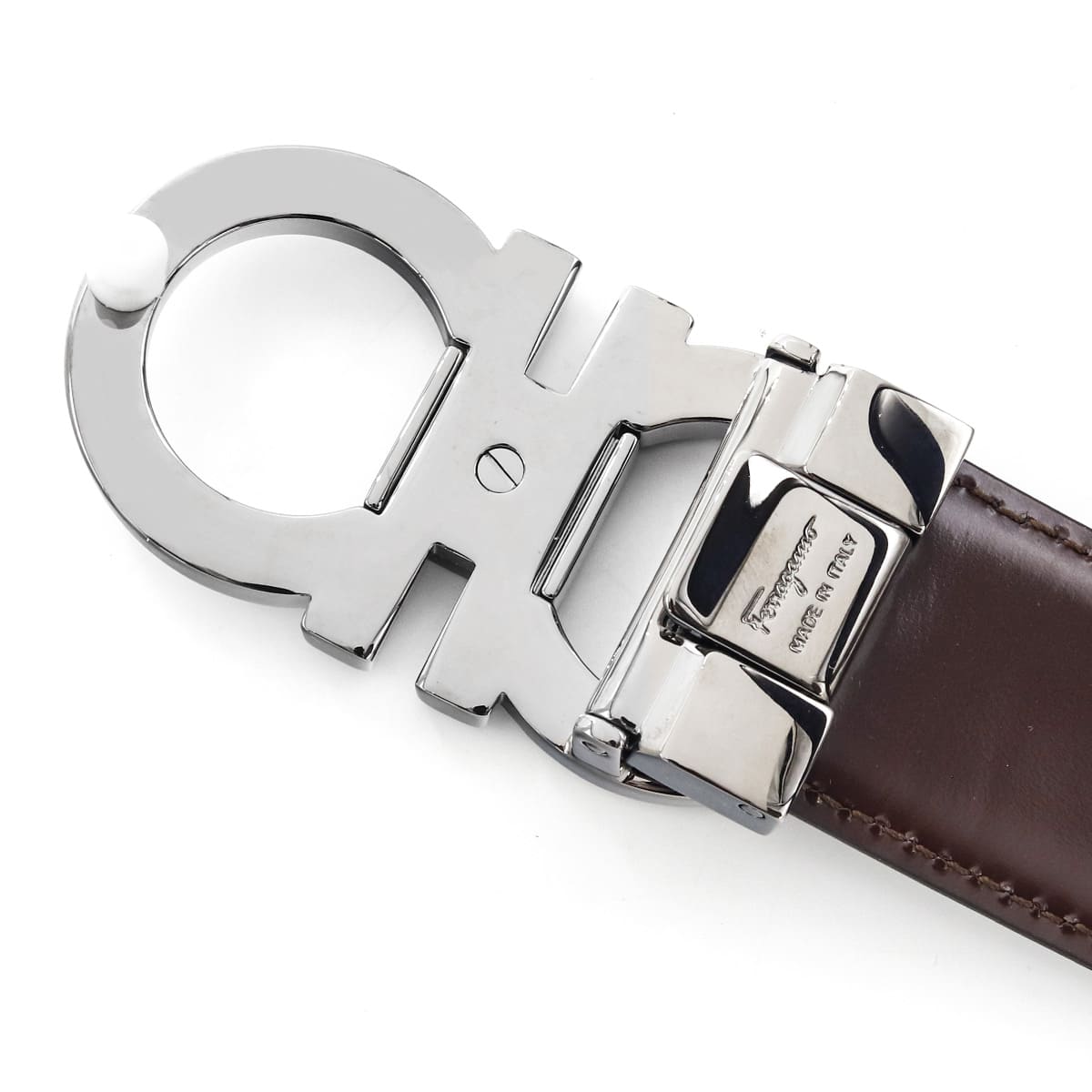 フェラガモ ベルト Ferragamo メンズ リバーシブル ガンチーニ レザー