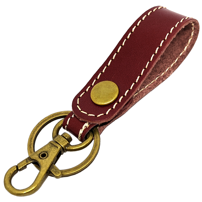 キーリング 本革 メンズ レディース スナップボタン ベルト式