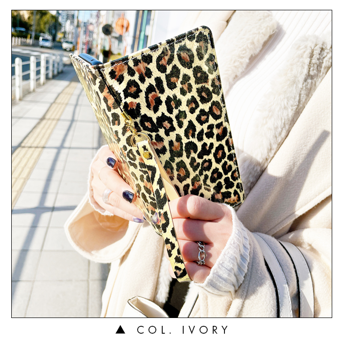 ストラップ 本革 ヒョウ柄 エナメル 紐ストラップ マルチストラップ