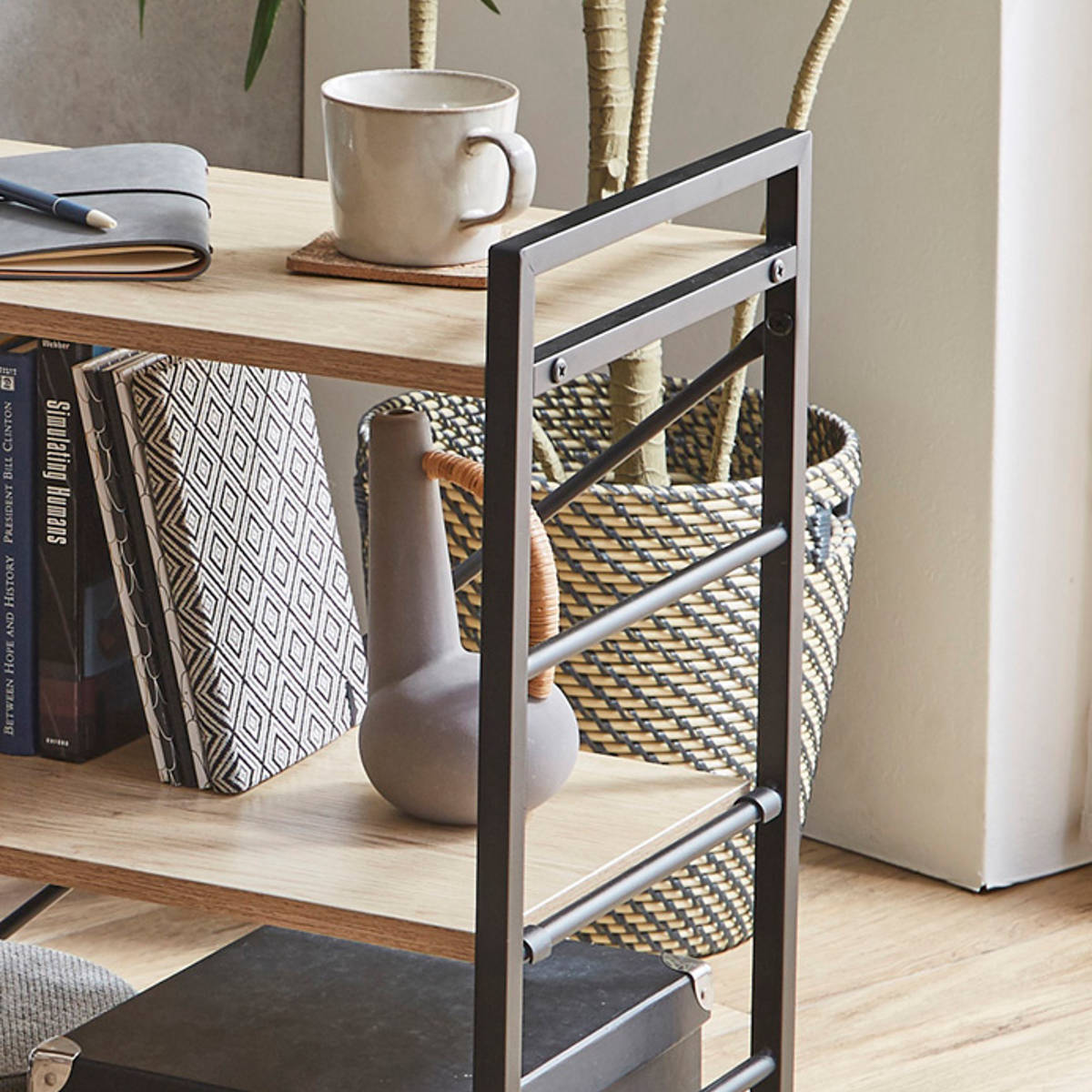 ワゴン 高さ69cm 3段 木製 アイアン （ カート キャスター付 収納