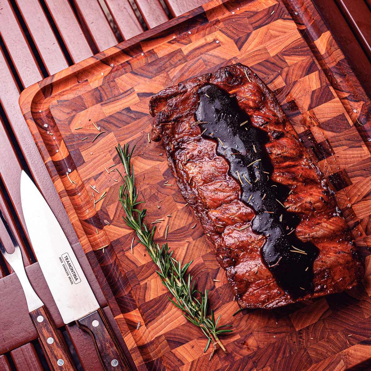 TRAMONTINA（トラモンティーナ） 木製まな板 大 50×38cm グレイン