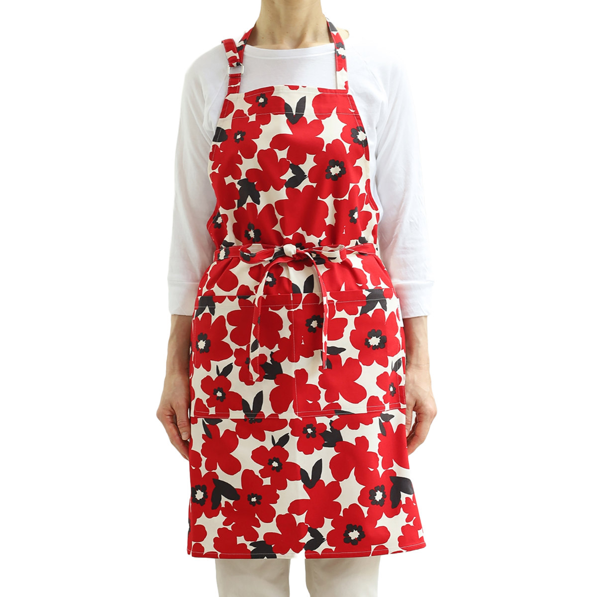 エプロン atelier Nuuit フラワープリントショートエプロン