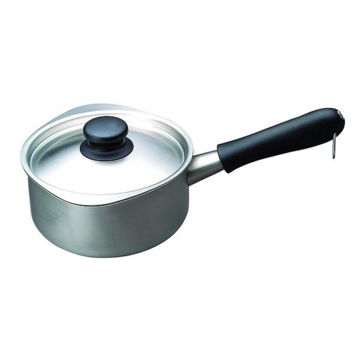 柳宗理 ミルクパン 16cm ガス火専用 蓋付き ツヤ消しタイプ ステンレス