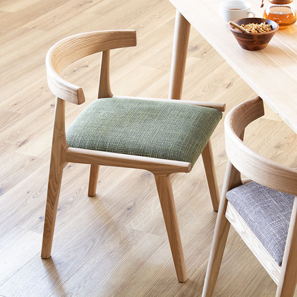 RY54 ダイニングチェア ナチュラル/グレー チェアRY54【送料無料