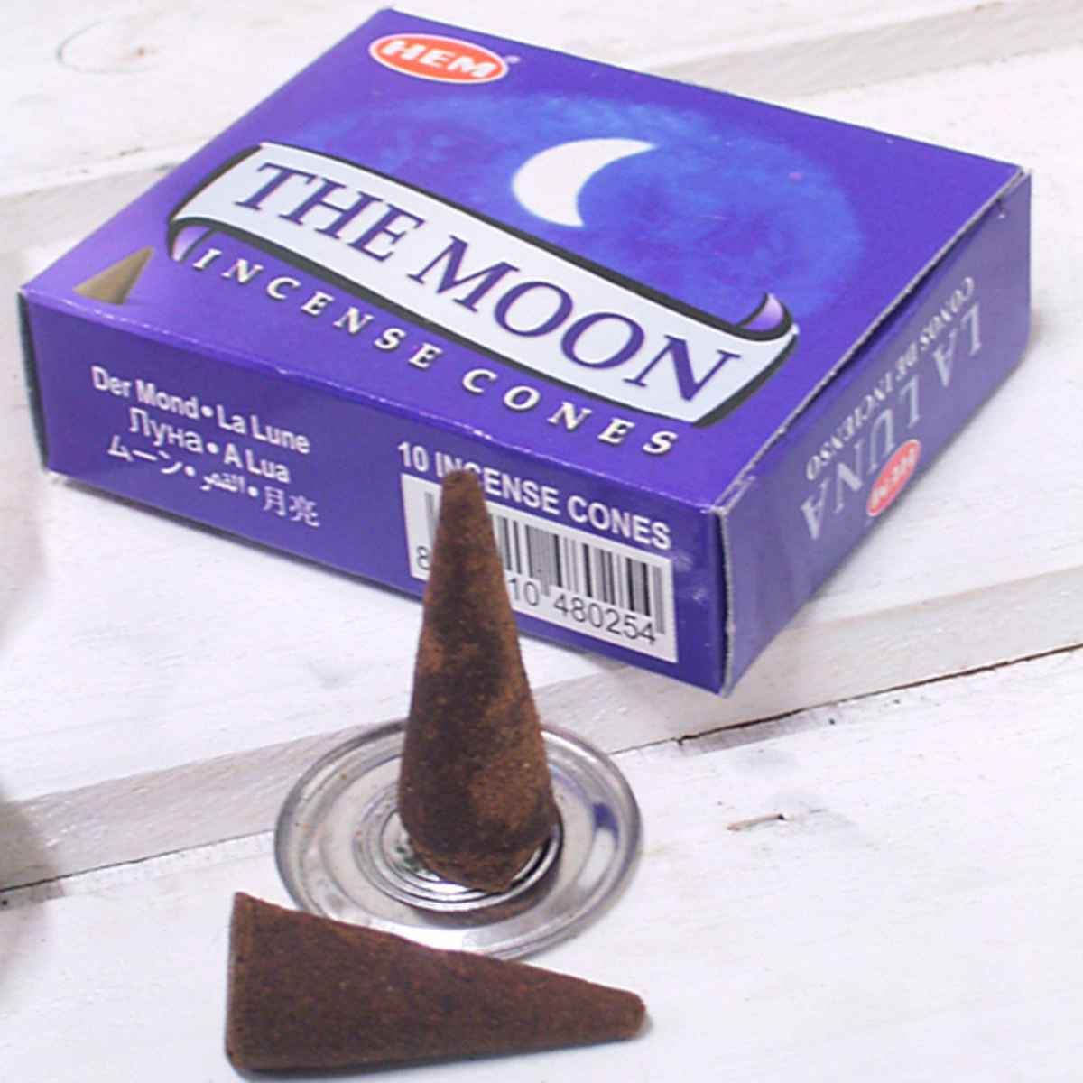 お香 HEM コーン ムーン （ ヘム インド インセンス 簡易皿付き コーン