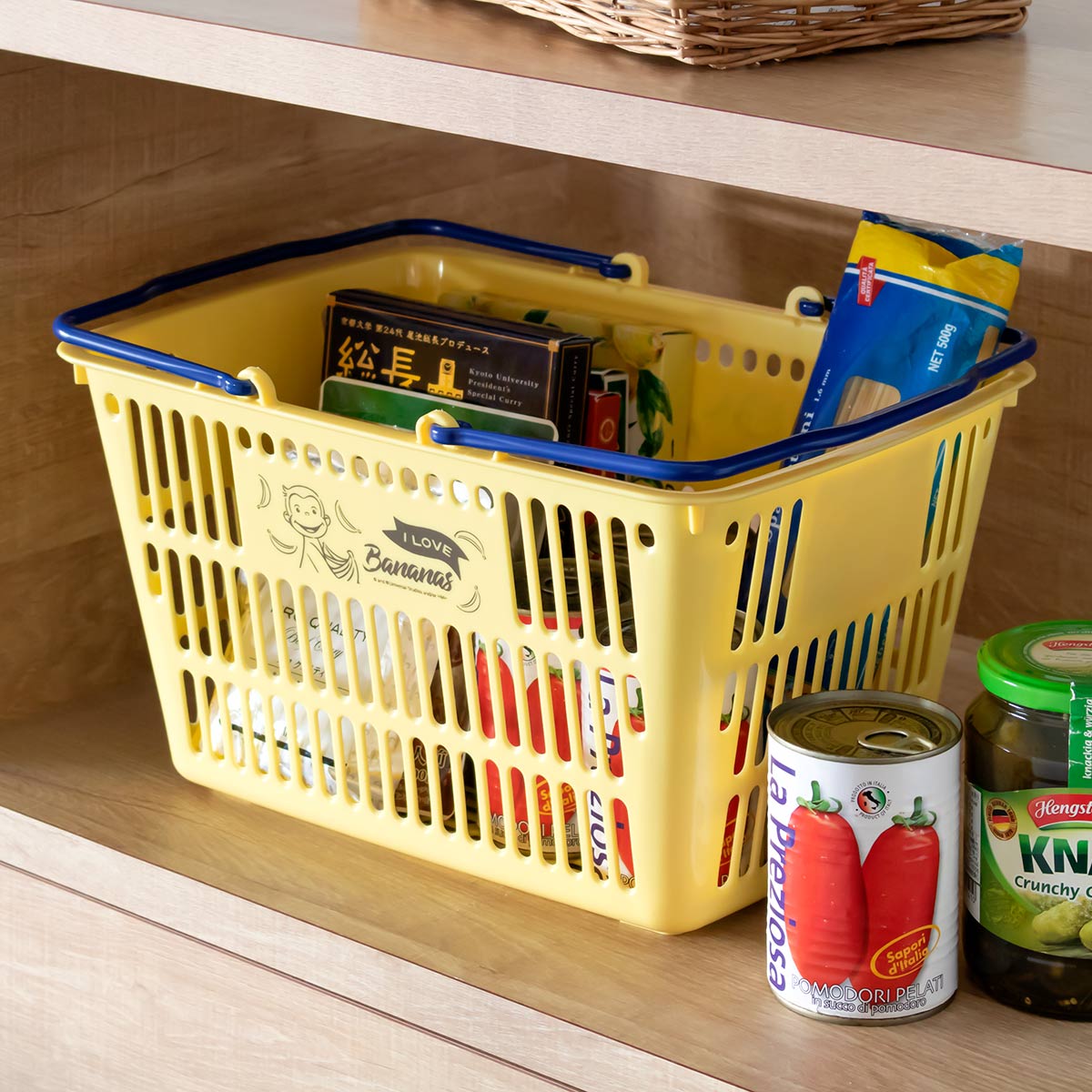 錦化成 バスケット おさるのジョージ ミニエコバスケット1 レジかご