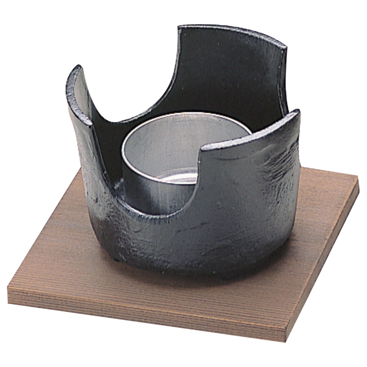 アルミコンロ ミニ 火皿付き 敷板付き セット （ 卓上 丸型 コンロ