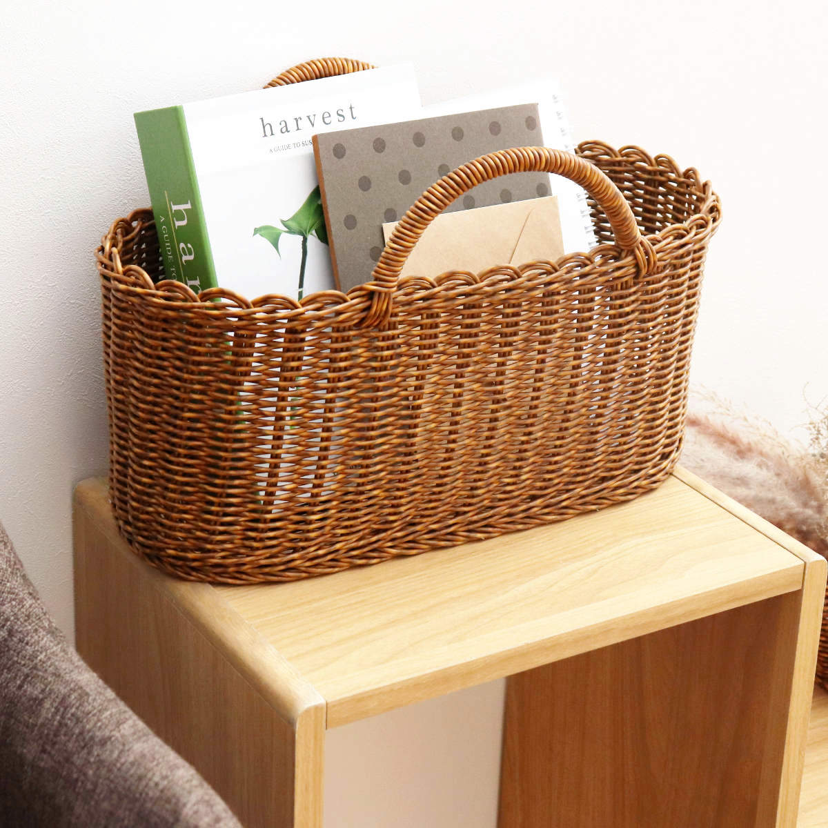 Creer ユティル オーバルハンドルバスケットL 洗える かご バスケット