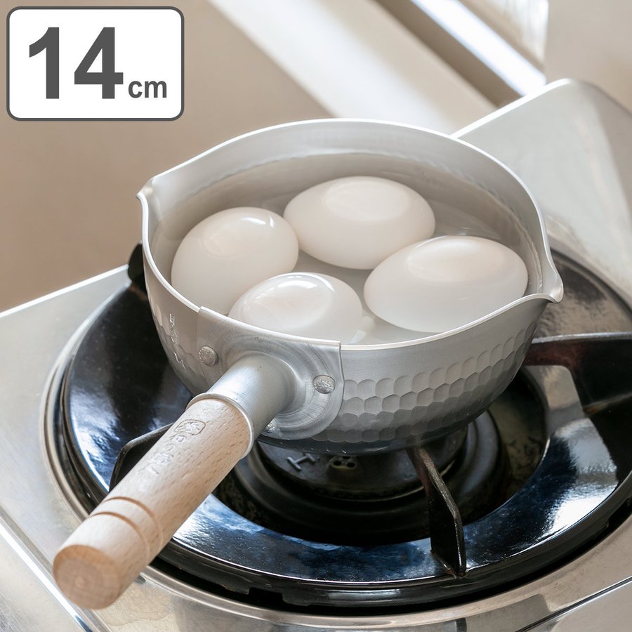 雪平鍋 14cm 深型 ガス火専用 和の職人 （ 行平鍋 日本製 ガス火 直火