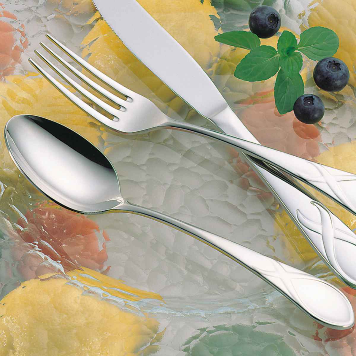 佐藤商事 ダンスク DANSK リーフ サービスフォーク 19.5cm ステンレス