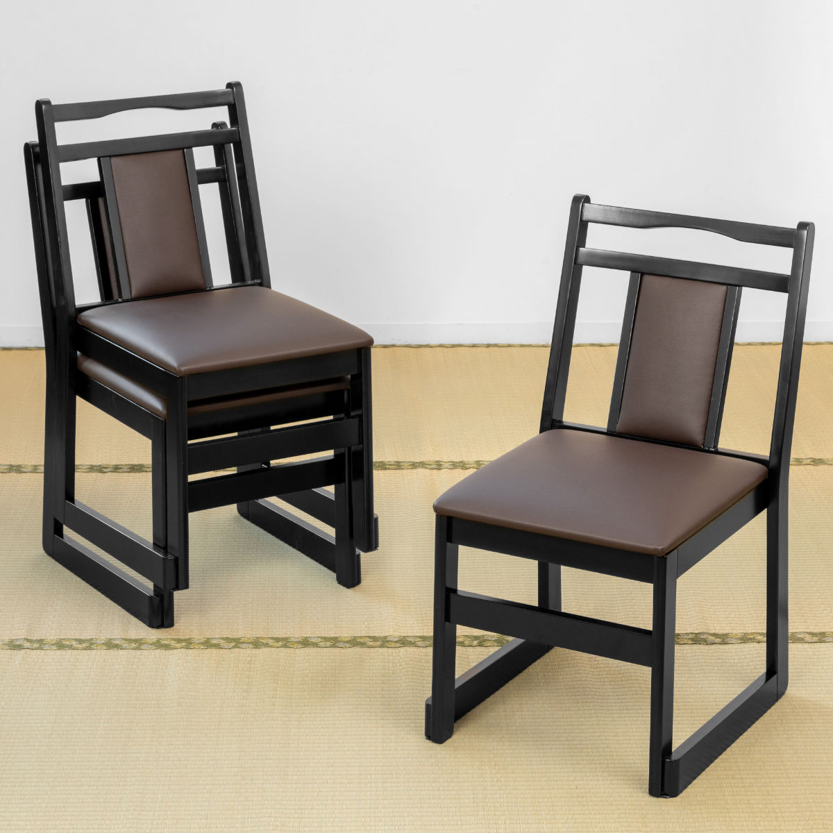 東谷 お座敷チェア ハイタイプ 同色2脚セット 座面高44cm 座椅子