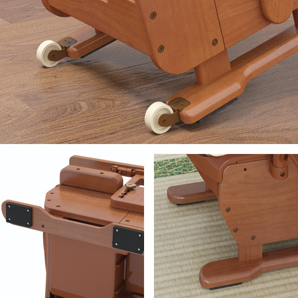 ポータブルトイレ 標準便座 家具調セレクトR はねあげ ひじ掛けタイプ