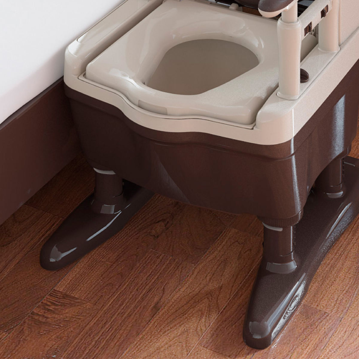 アロン化成 ポータブルトイレ 標準便座 コンパクト キャスター付 介護