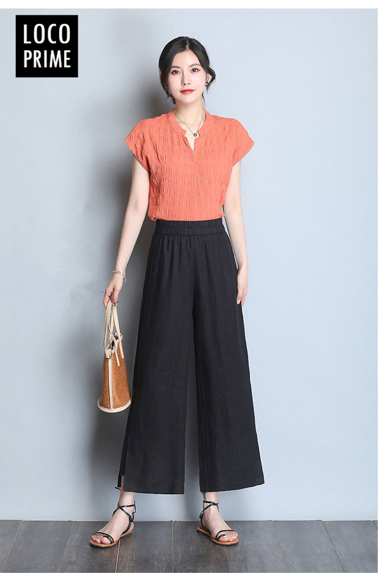 ガウチョパンツ レディース 九分丈 ワイドパンツ フレアパンツ 大きい