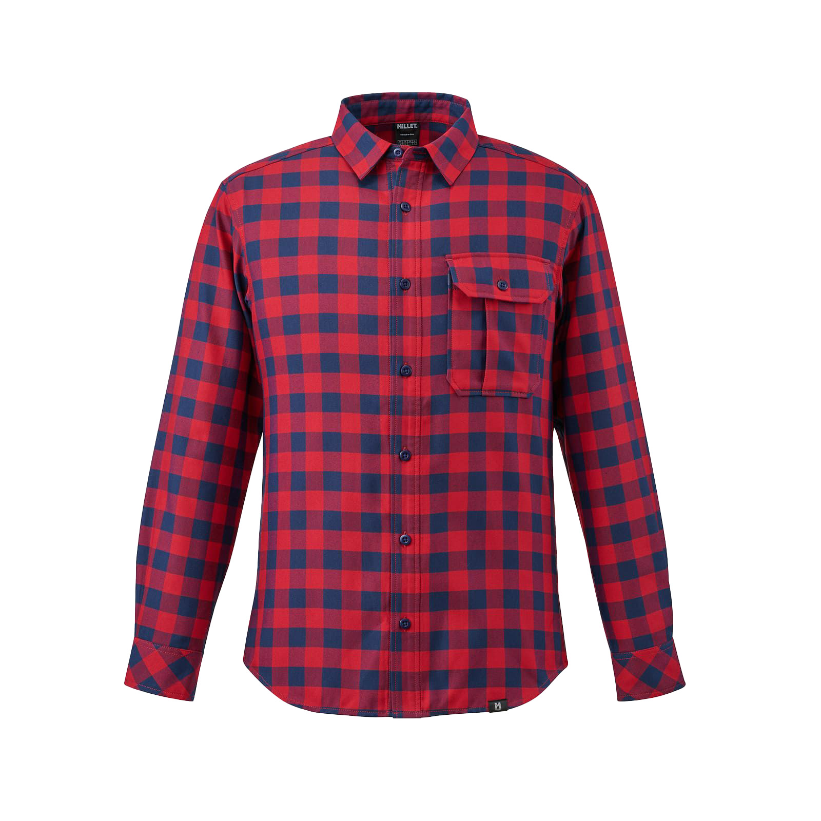 MILLET メンズ アウトドア フランネルシャツ サーモ チェック シャツ