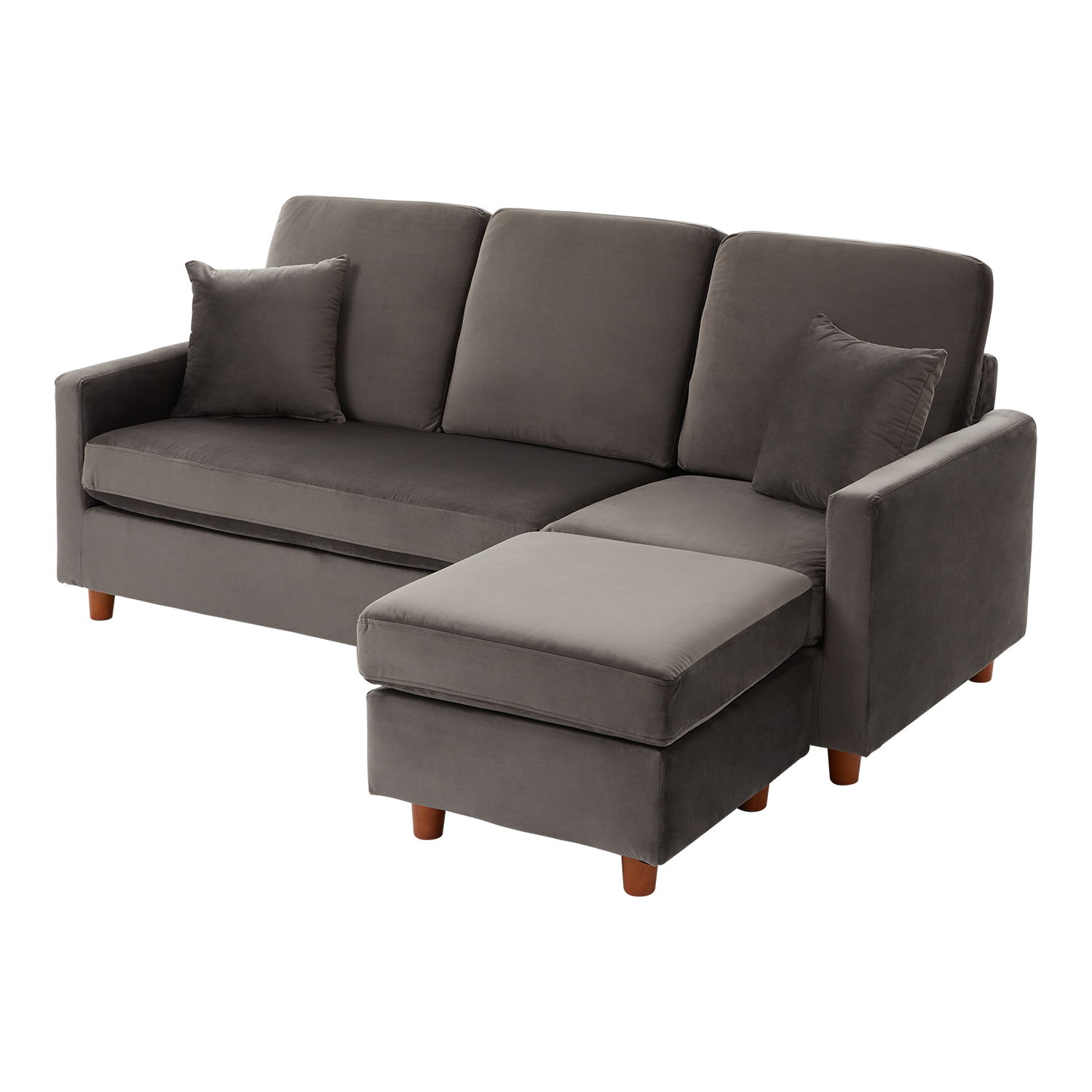 LOWYA（ロウヤ） ソファー ソファ ベルベット調 カウチソファー