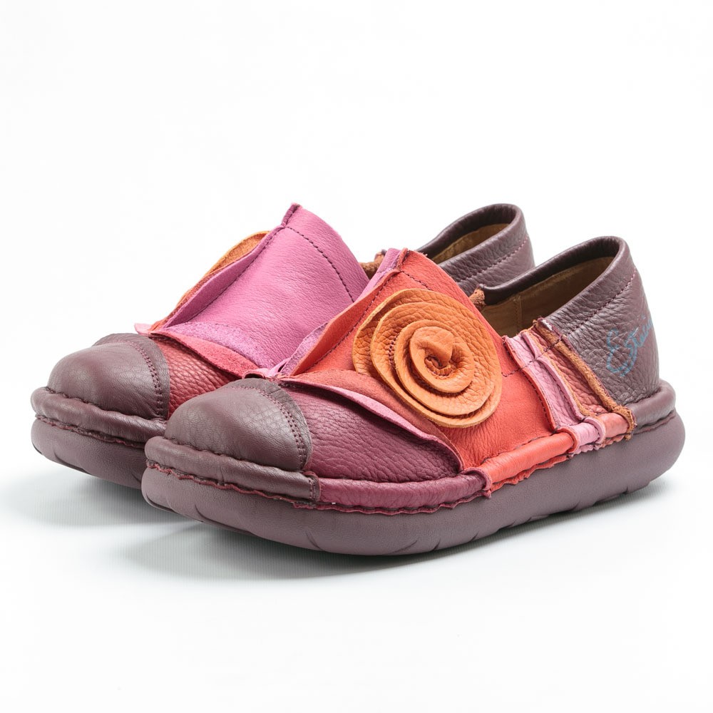 Estacion（エスタシオン） 靴 スリッポン フラワーマルチ マルチカラー