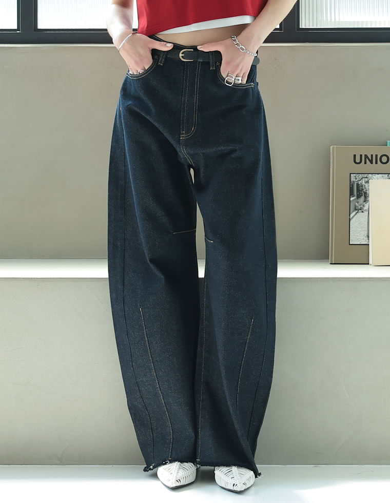 Re:EDIT（リエディ） デニム パンツ バレルレッグ レディース 14色 低