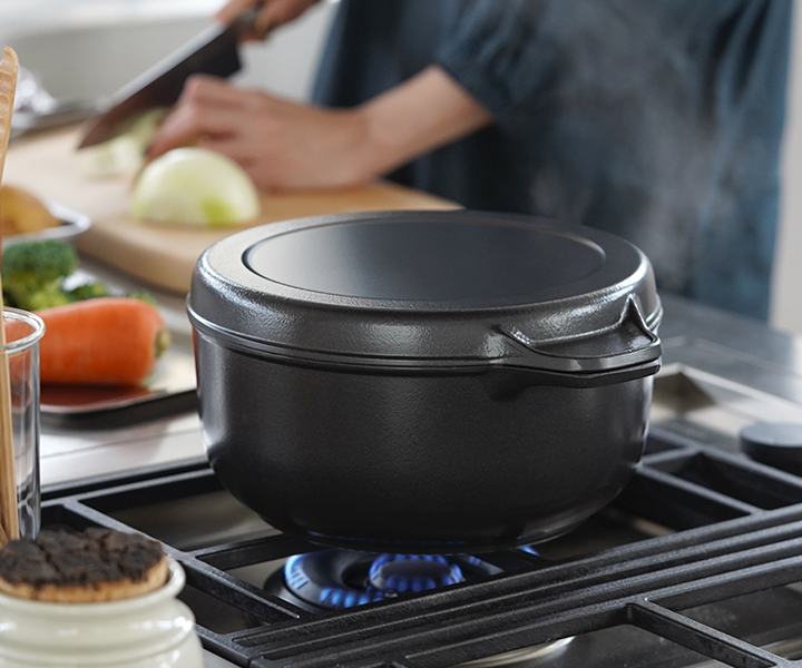 文化軽金属鋳造 藤栄 味わい鍋 両手 特深22cm アルミ鍋 万能鍋 両手鍋