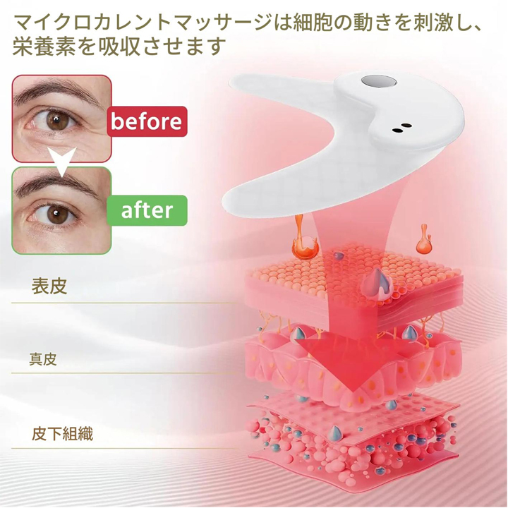 美顔器 ems 目元 アイマッサージャー リフトアップ 目元ケア 毛穴ケア