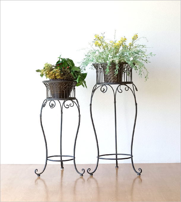 フラワースタンド おしゃれ アイアン 花台 猫脚 プランタースタンド 花