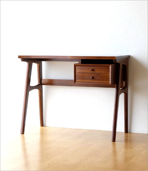 デスク 机 木製 パソコンデスク 無垢 天然木 シンプル 北欧 モダン