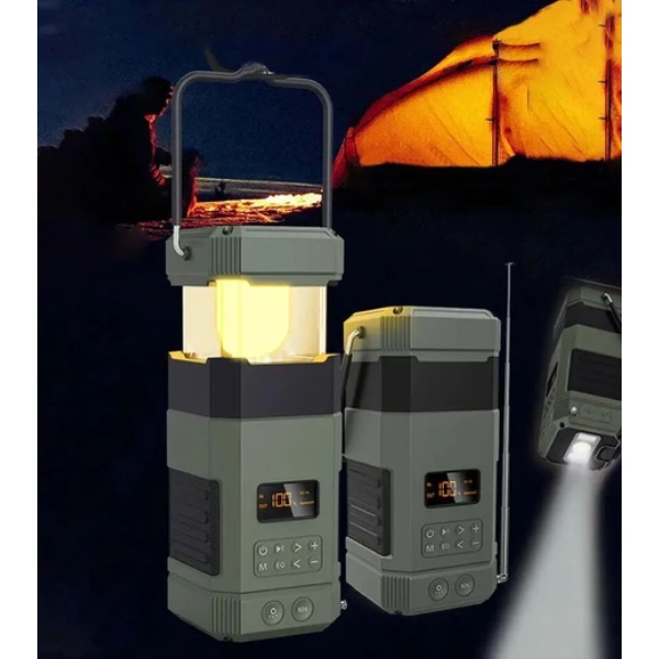 ポータブルラジオ 携帯ラジオ エムラボ mlabs IPX6 多機能360°ランタン