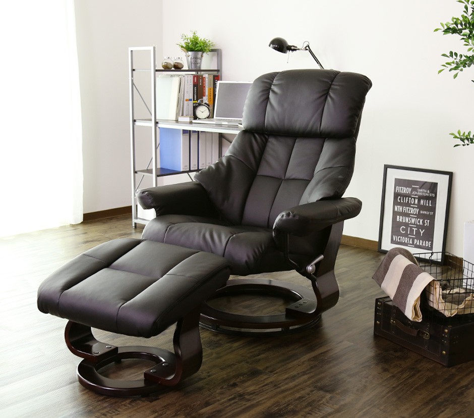 DORIS（ドリス） リクライニングチェアー チェアー オットマン付き