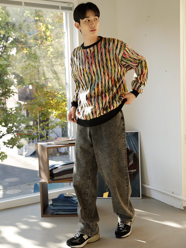 ウッディンドール 3Dニット クージー柄 Coogi 90s 古着系 ヴィンテージ